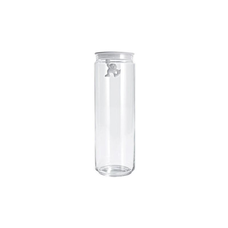 Designová skleněná nádoba Gianni, bílá, prům. 10.5 cm - Alessi