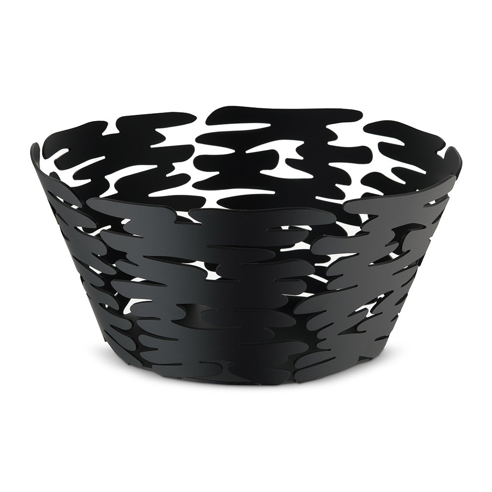 Levně Velký košík Barket, černý, prům. 21 cm - Alessi