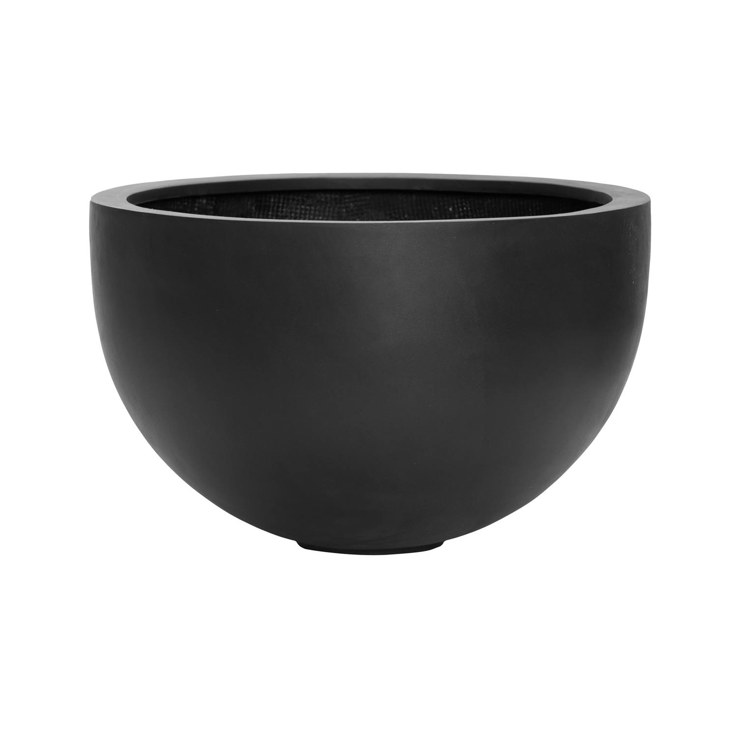 Levně Květináč Bowl, barva černá, více velikostí - PotteryPots Velikost: L - v. 38 cm, ⌀ 60 cm