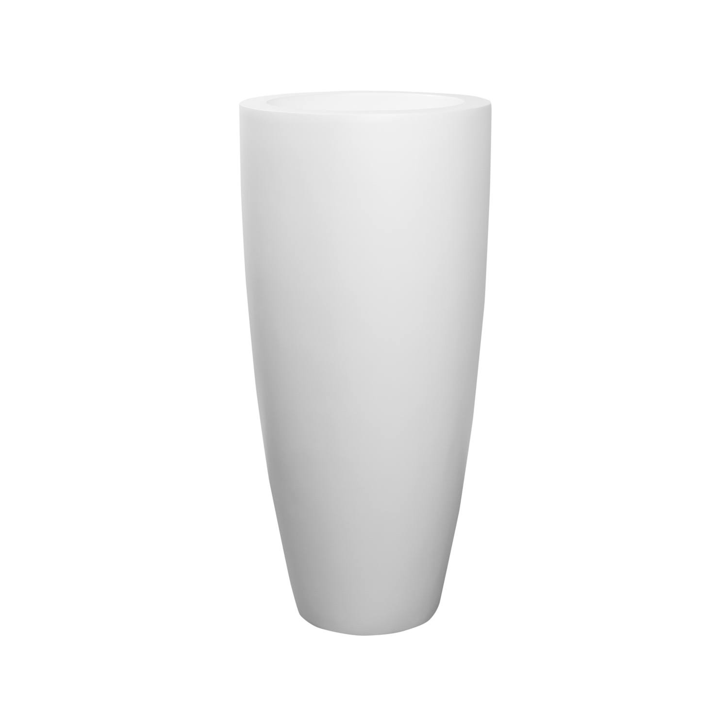 Levně Květináč Dax, barva matná bílá, více velikostí - PotteryPots Velikost: L - v. 80 cm, ⌀ 37 cm