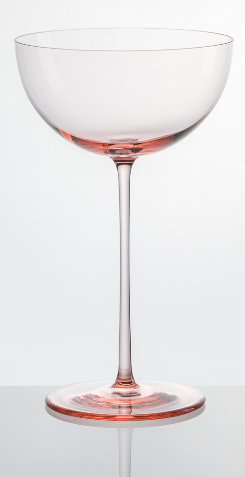 Sklenice na šumivé víno "Bubbles", růžová - Lukáš Houdek