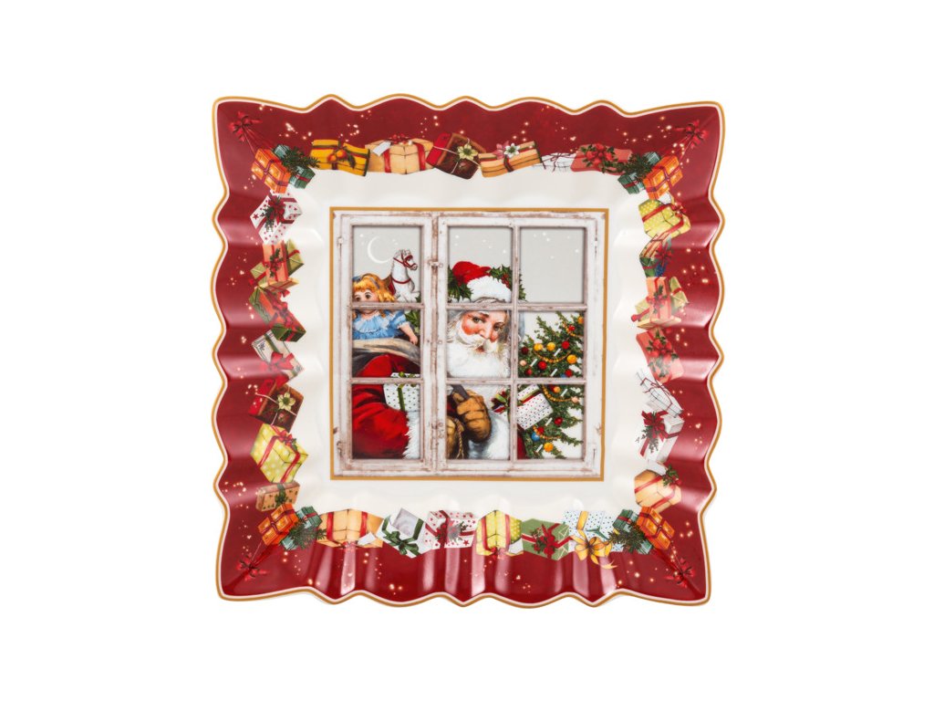 Levně Čtvercová designová mísa s motivem Santy, 23x23 cm, kolekce Toy's Fantasy - Villeroy & Boch