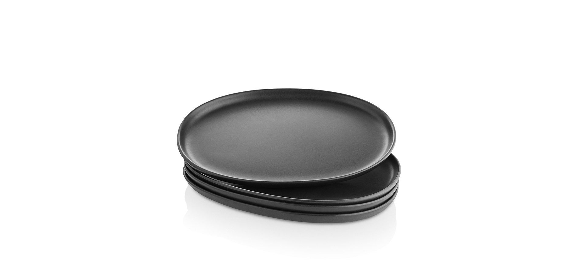 Levně Oválný talíř Nordic Kitchen 31 cm, set 4ks, černý - Eva Solo