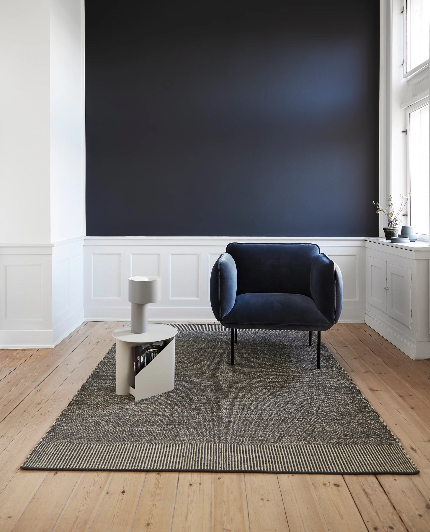 Koberec Rombo, bílá/šedá, více rozměrů - Woud Rozměry: 200 x 75 cm (obrázek 3)