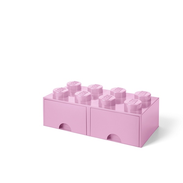 Levně Úložný box 8 s šuplíky, více variant - LEGO Barva: světle růžová