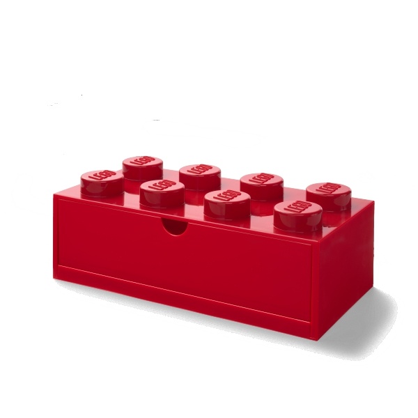 Levně Stolní box 8 se zásuvkou, více variant - LEGO Barva: červená