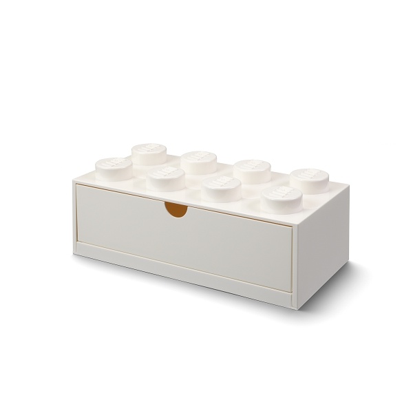 Levně Stolní box 8 se zásuvkou, více variant - LEGO Barva: bílá
