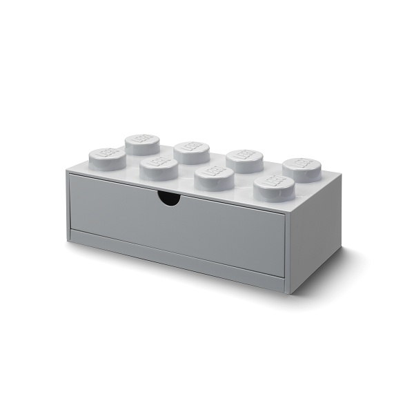 Levně Stolní box 8 se zásuvkou, více variant - LEGO Barva: šedá