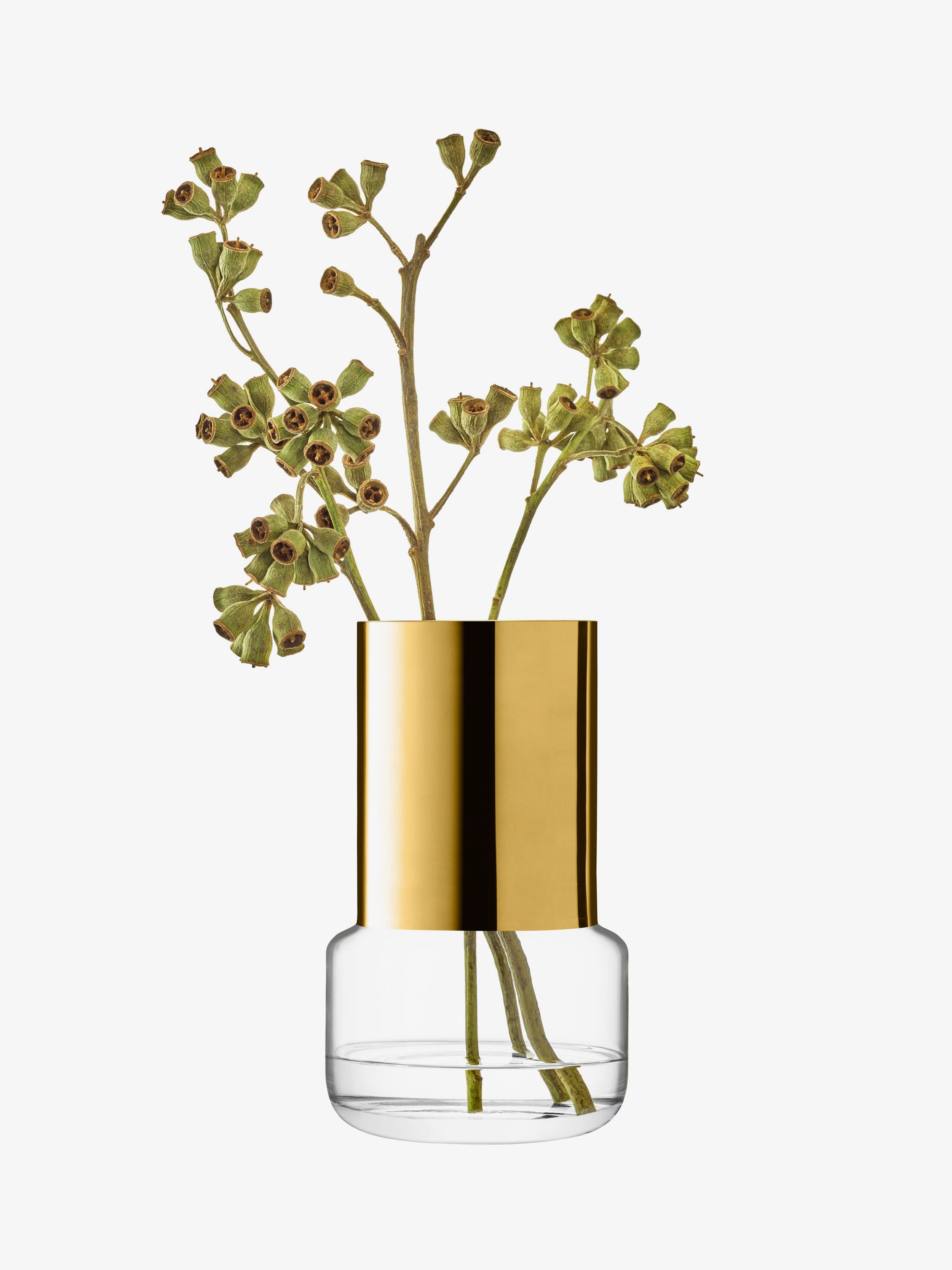 Levně Váza Aurum, zlacená, výška 17 cm - LSA