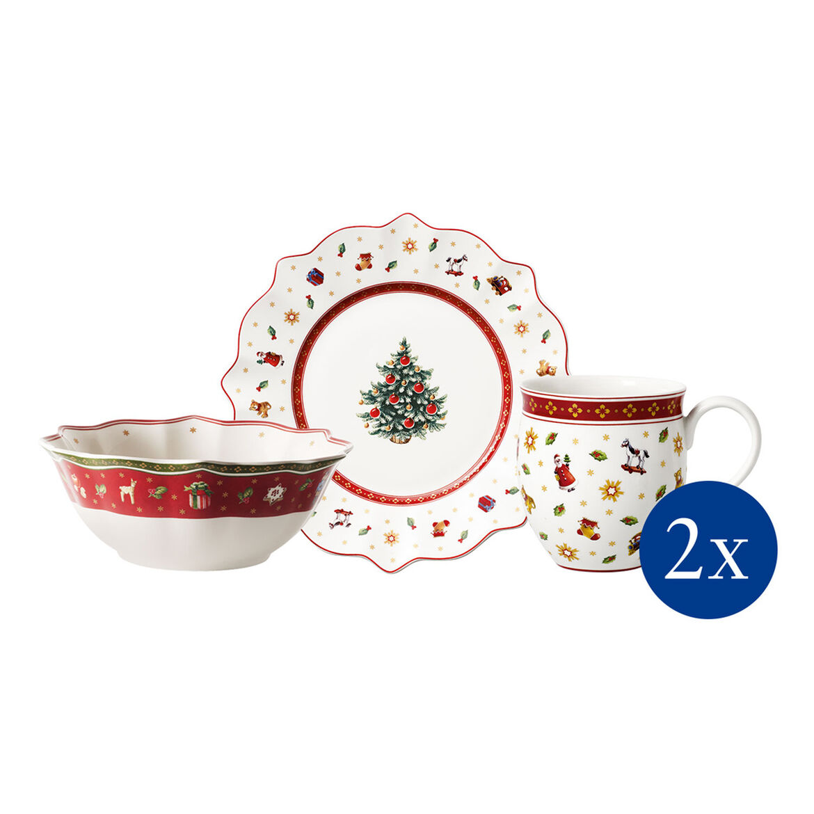 Levně Vánoční snídaňový set pro 2 Toy's Delight, 6ks - Villeroy & Boch