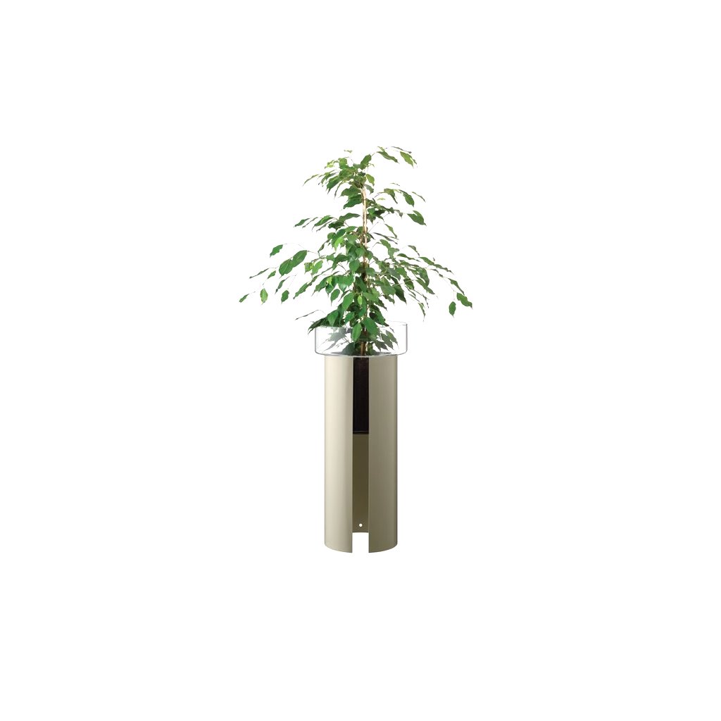 Terrazza květináč, v. 75 cm, Ø32 cm čirá/betonově šedá - LSA international