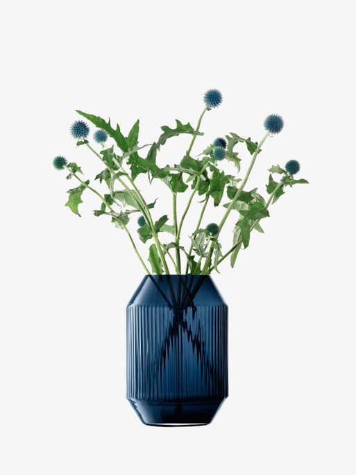 Levně Lucerna/váza Rotunda, v. 26 cm, safír - LSA international