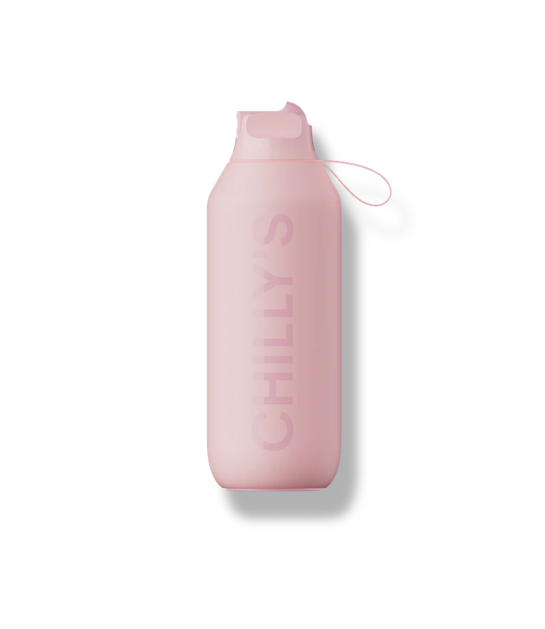 Levně Termoláhev Chilly's Bottles - jemná růžová 500ml, edice Series 2 Flip