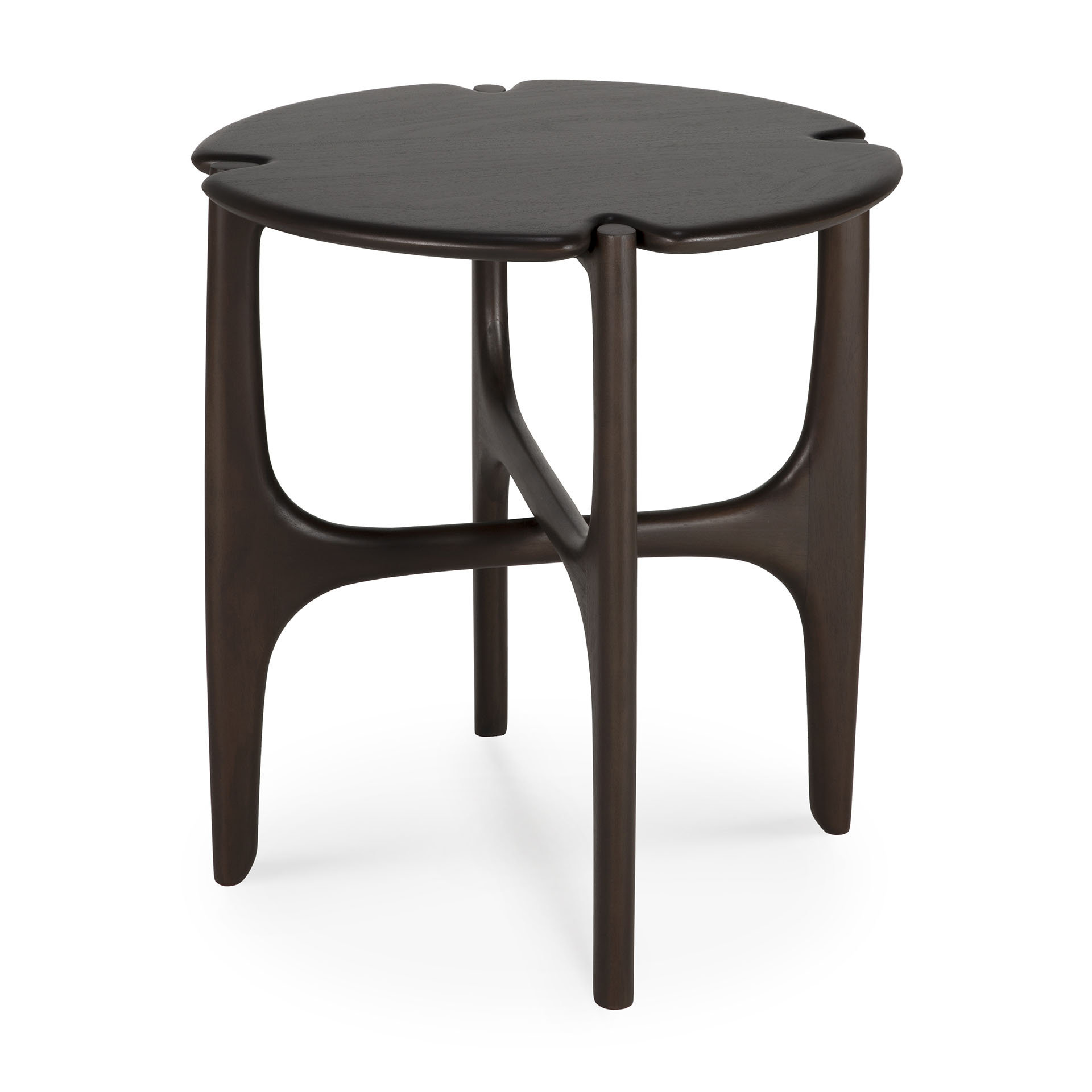 Levně Odkládací stolek PI - lakovaný mahagon - tmavě hnědá - kulatý - Ethnicraft