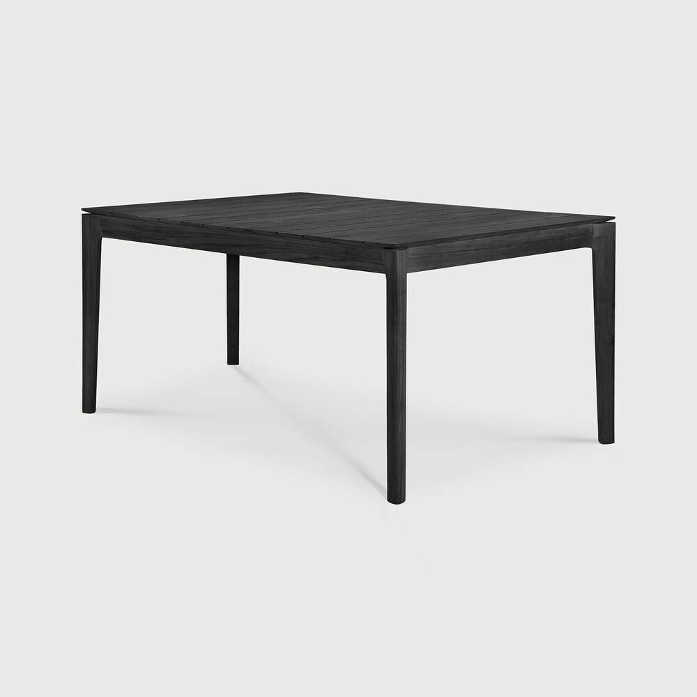 Venkovní jídelní stůl Bok 162 cm - lakovaný teak - černý - obdélníkový - Ethnicraft