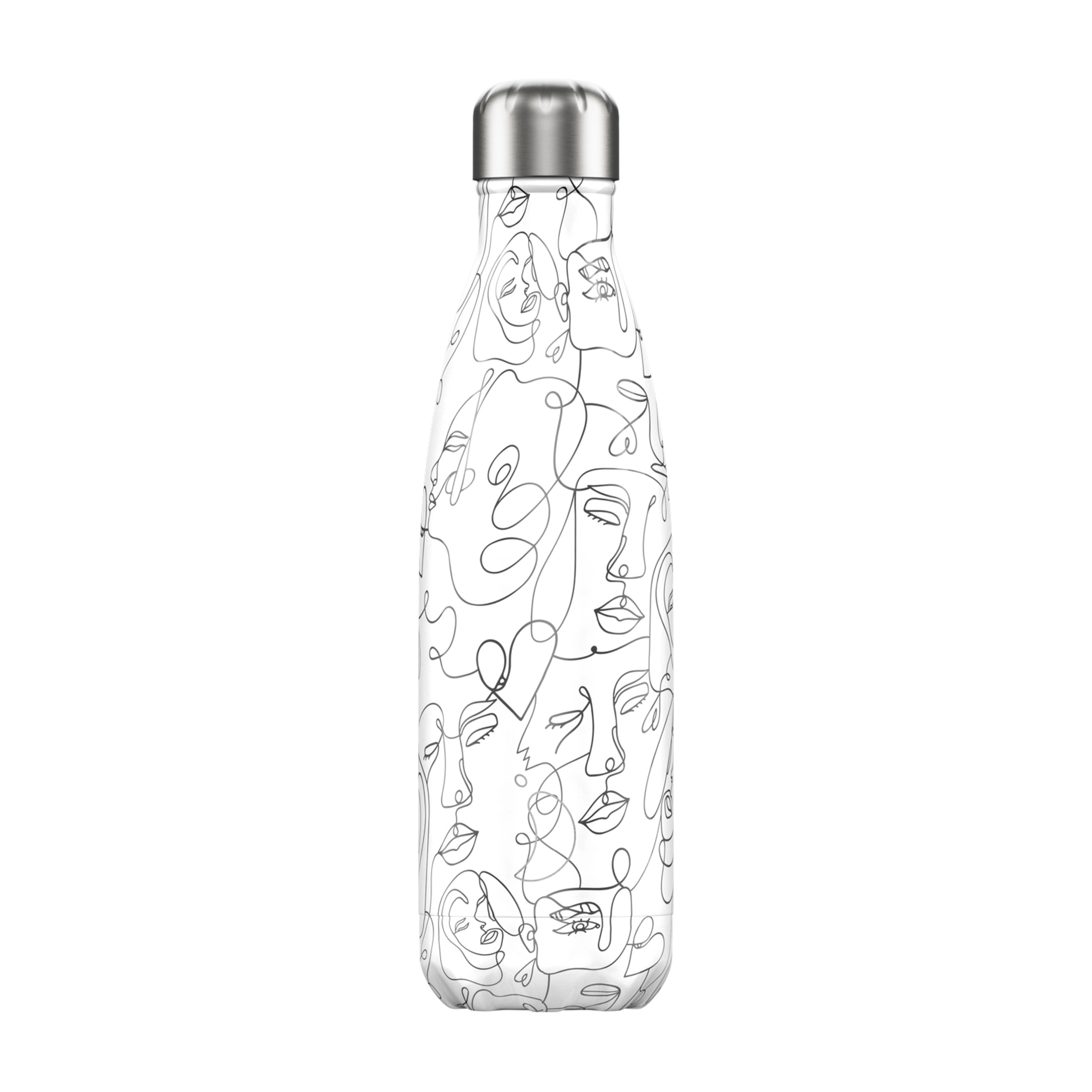 Levně Termoláhev Chilly's Bottles - Line Art Faces 500ml, edice Original