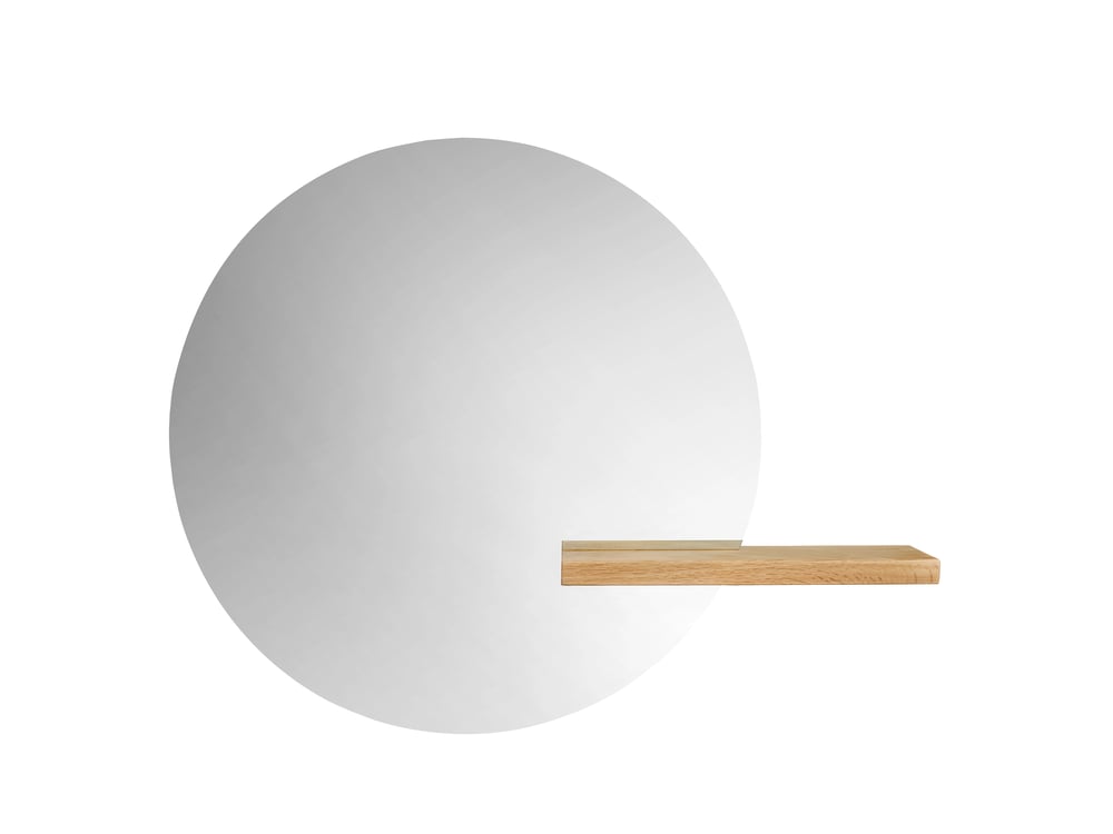 Nástěnné zrcadlo Shift, více variant - Bolia Průměr: 75 cm, Varianta: bílý dub