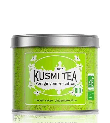 Levně Kusmi Tea Organic Green Ginger Lemon plechovka 100g