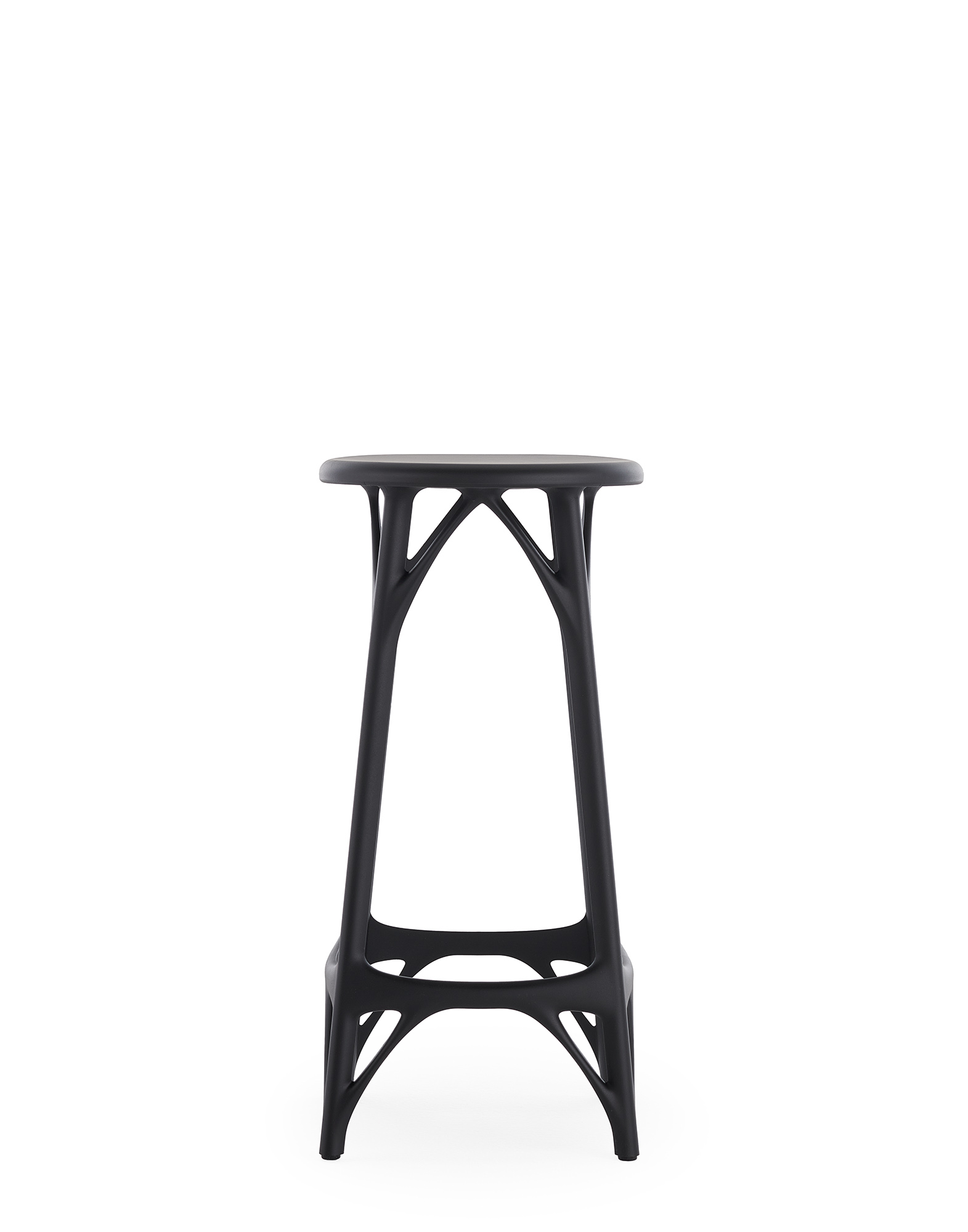 Levně Barová židle A.I. STOOL LIGHT, v. 65 cm, černá - Kartell