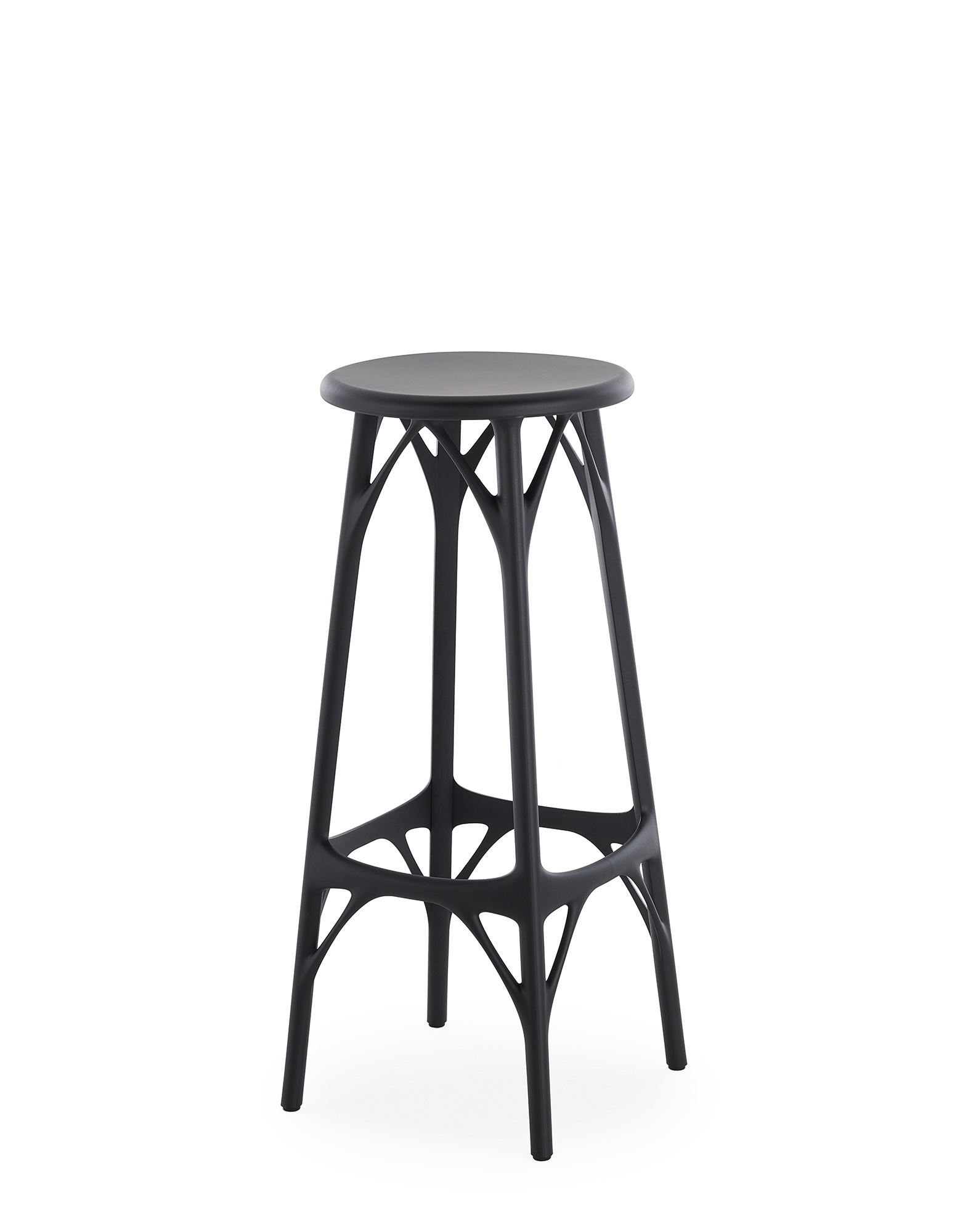 Levně Barová židle A.I. STOOL LIGHT, v. 75 cm, více barev - Kartell Barva: černá