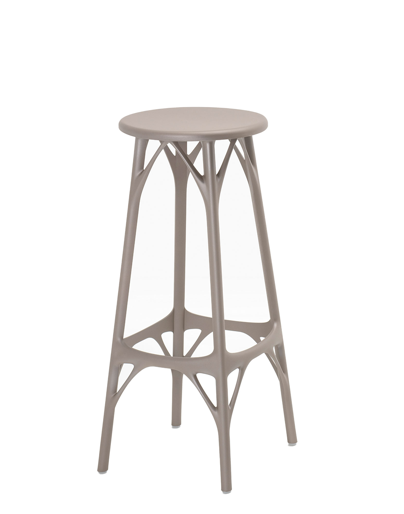 Levně Barová židle A.I. STOOL LIGHT, v. 75 cm, více barev - Kartell Barva: šedá