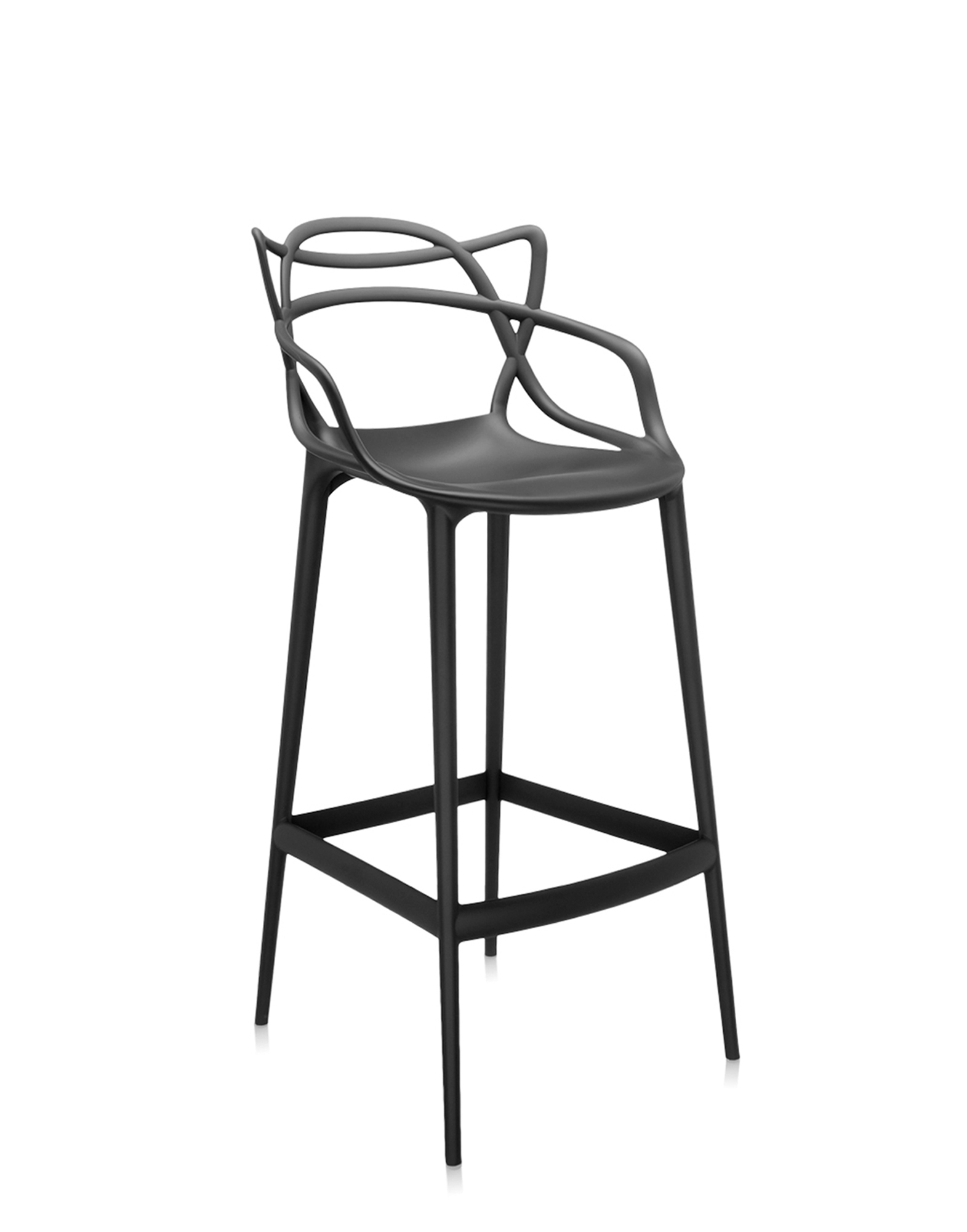 Levně Barová židle A.I. STOOL RECYCLED, v. 75 cm, více barev - Kartell Barva: černá