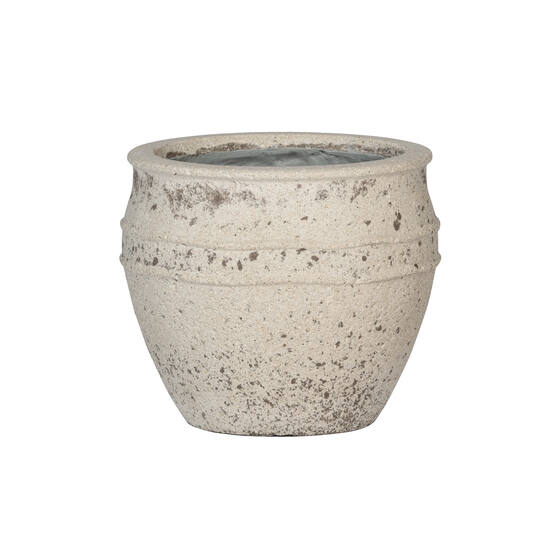 Levně Athena, křídově bílá, více velkostí - Pottery Pots Rozměry: S: ⌀ 28,5 x 24 cm