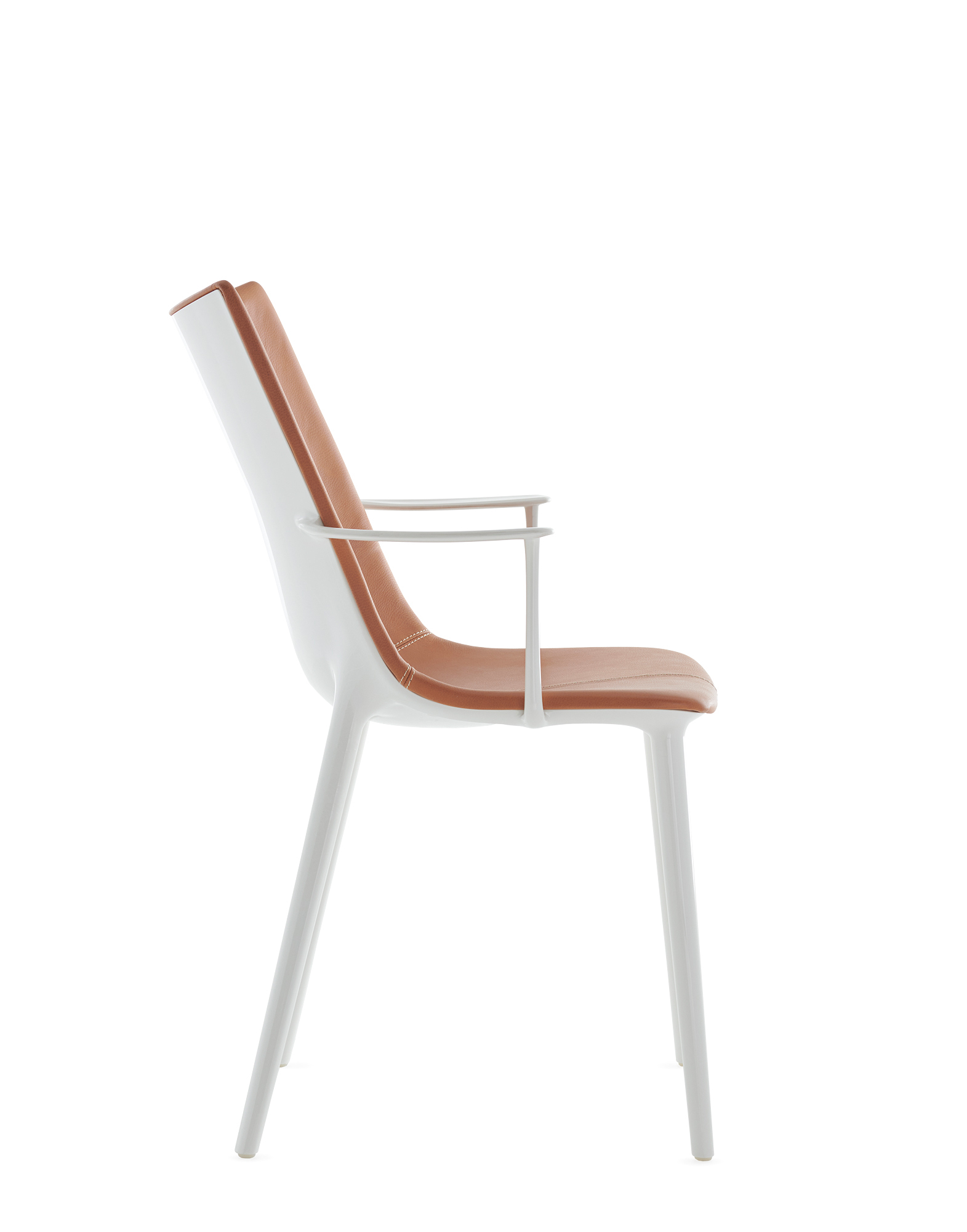 Židle H.H.H. kůže, více variant - Kartell Barva: Bílá / kůže (obrázek 3)
