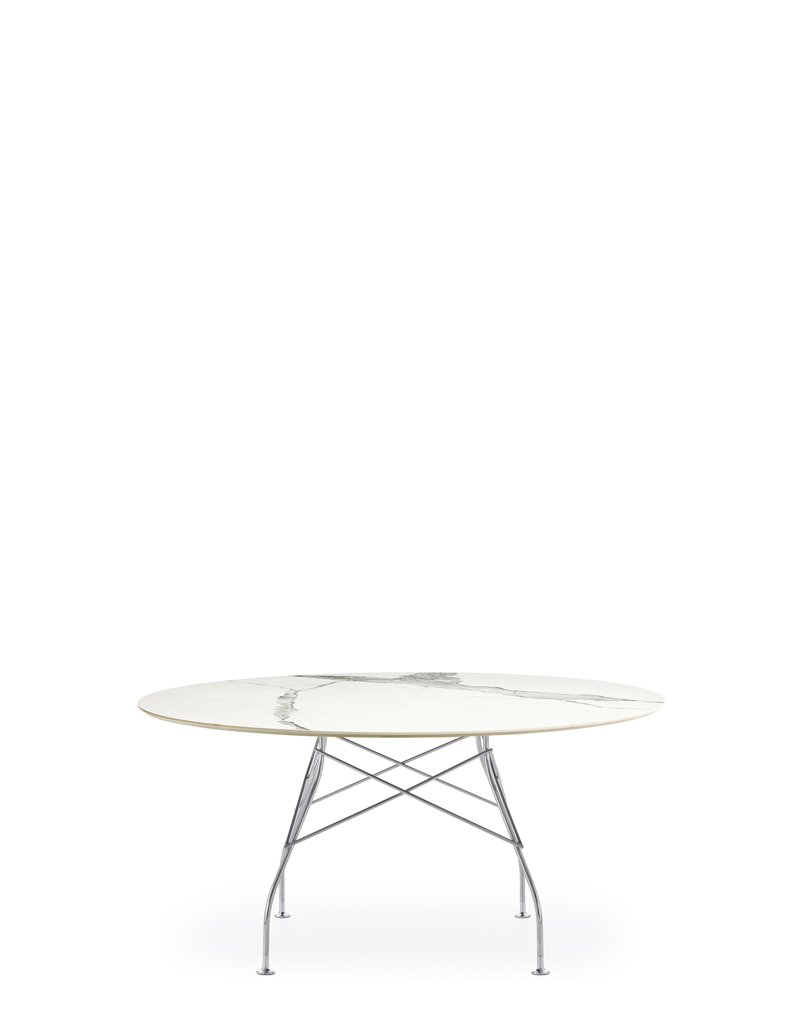 Jídelní stůl GLOSSY XXL, více variant - Kartell Barva: Bílá / Chrom