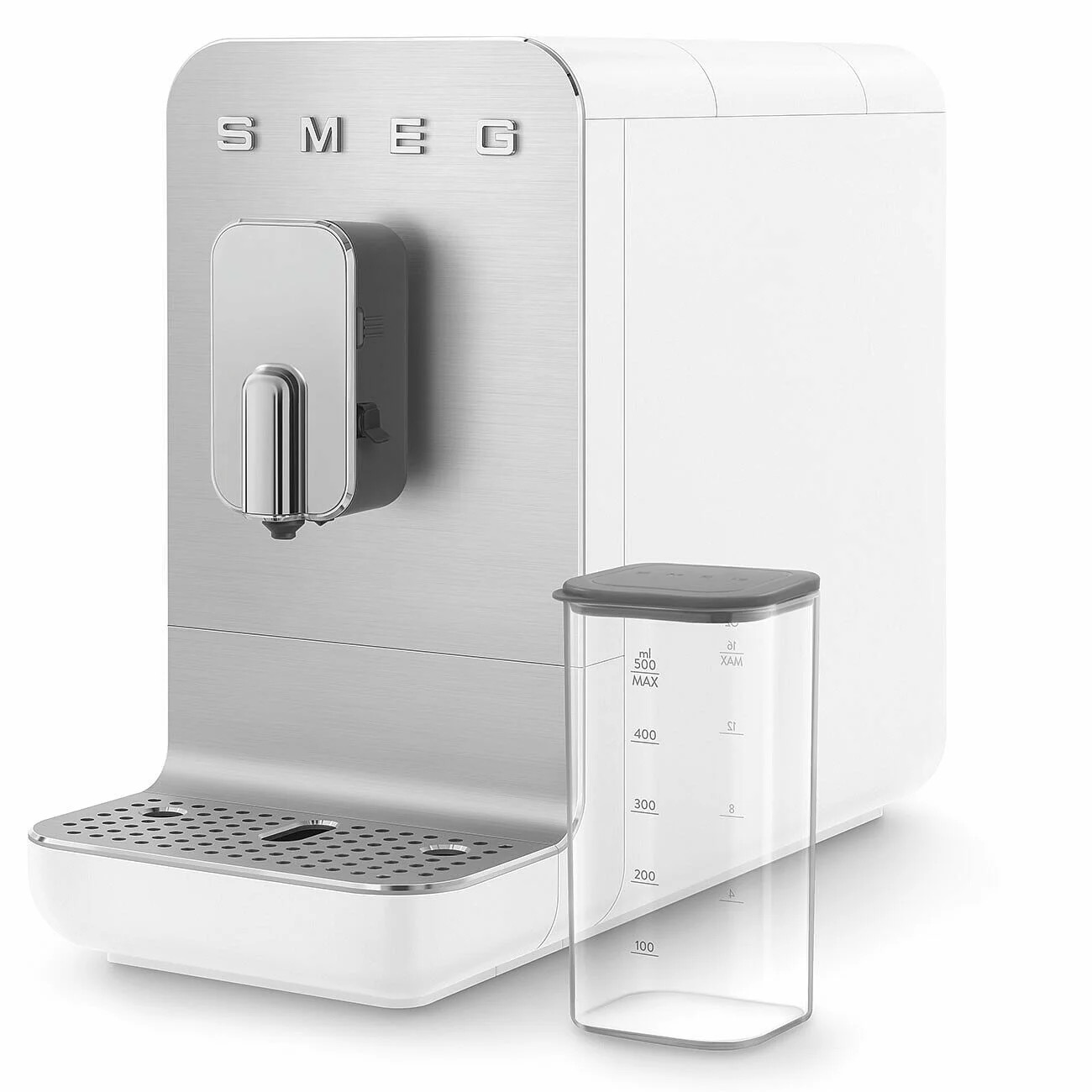 SMEG Automatický kávovar BCC13 na cappucino 19 barů s dávkovačem mléka, 1,4l, bílá - Smeg