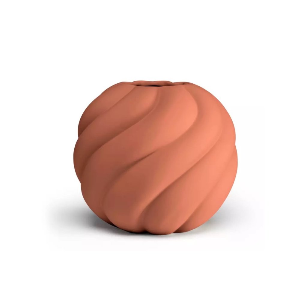 Váza Twist Ball, 20cm, cihlová - COOEE