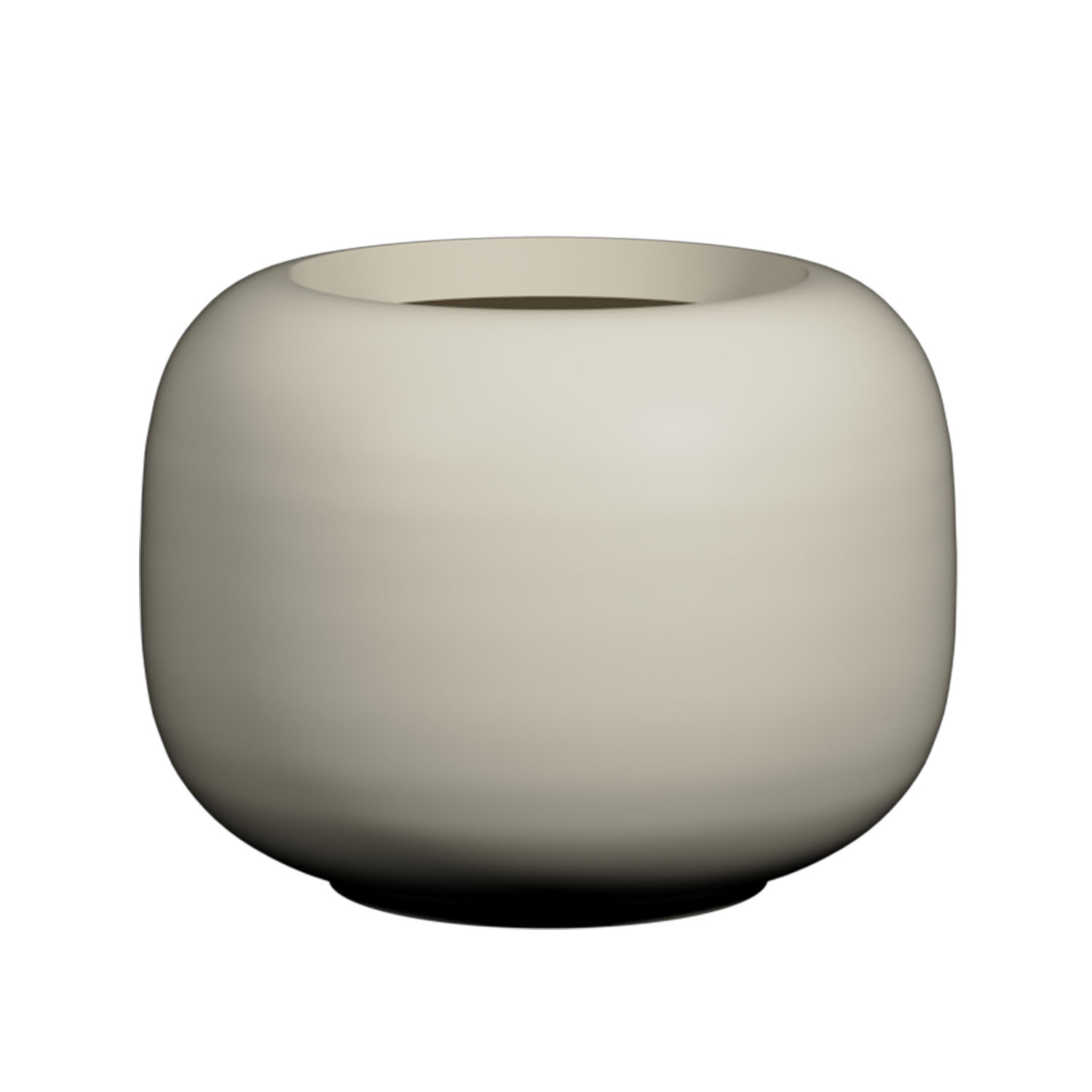 Květináč Sphere Low, hedvábně bílá, více velkostí - Pottery Pots Velikost: M - ⌀ 53,5, v. 40,4 cm