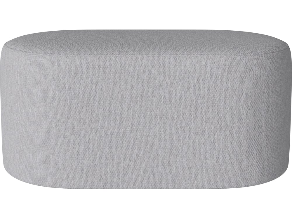 Puf Zyl oválný - 50 x 90 cm, více variant - Bolia Varianta: Sira - Bouclé & texture, Light Grey