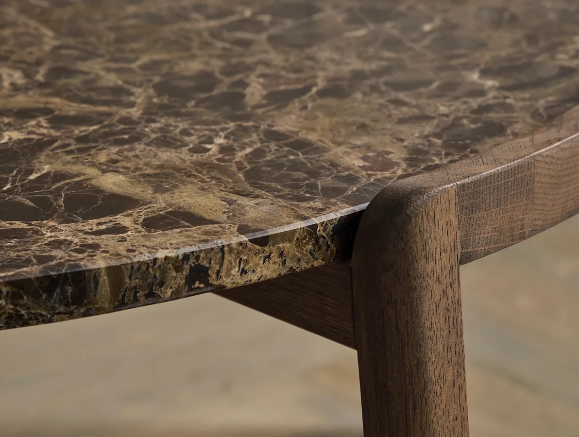 Konferenční stolek Mix Ø65 cm, více variant - Bolia Varianta: Brown marble | Oiled oak, Solid | v. 35 cm (obrázek 6)