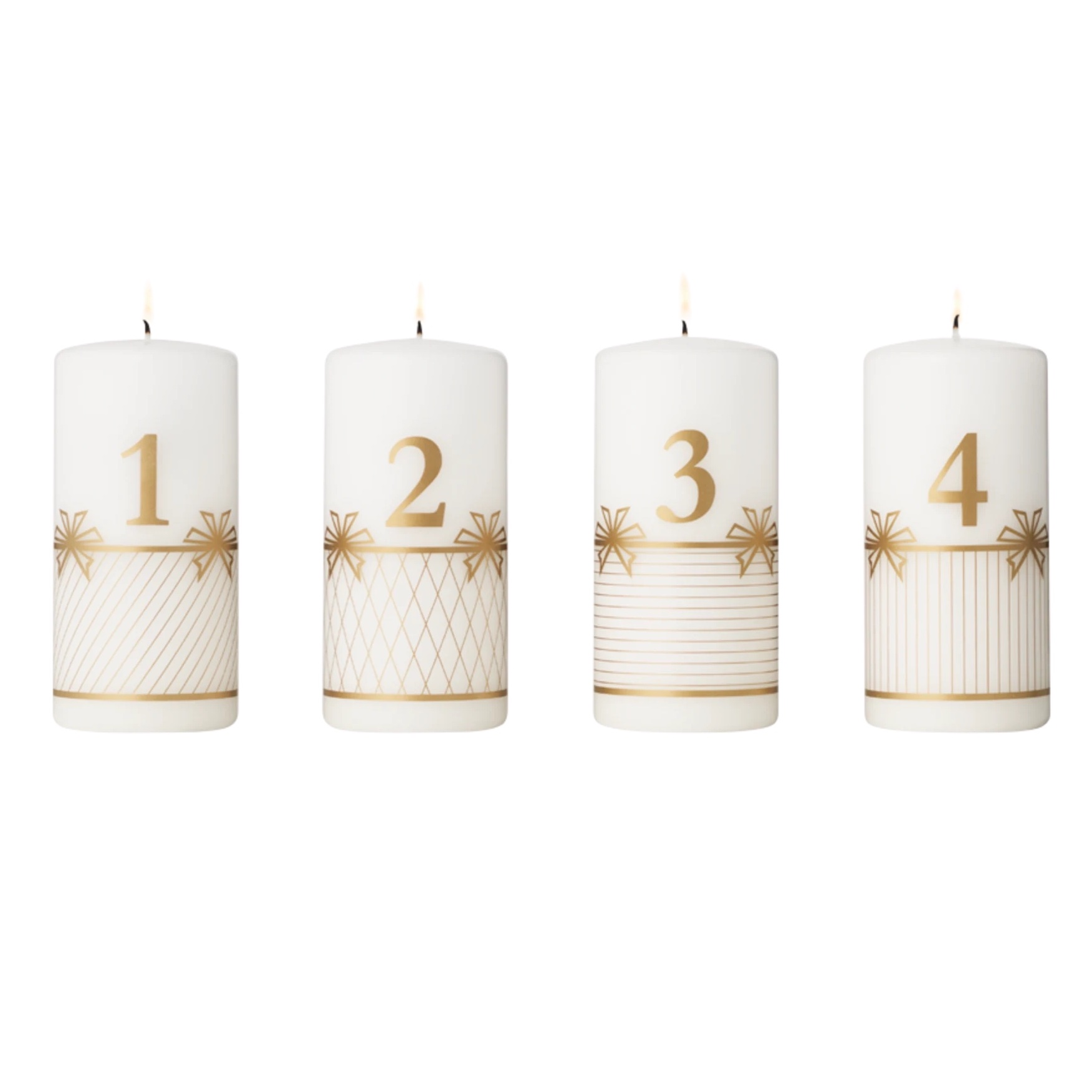 Adventní svíčky 2025 zlaté, 4ks - Georg Jensen