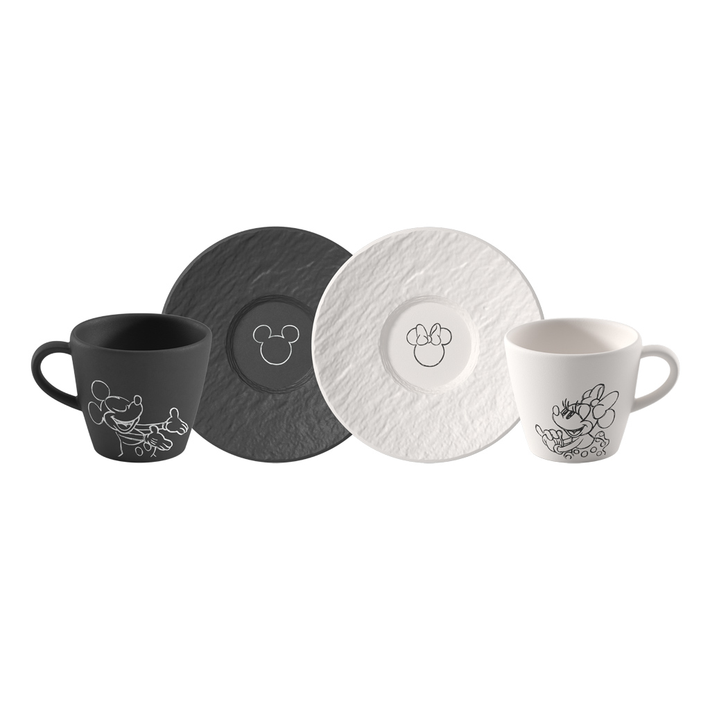 Levně Espresso šálek s podšálkem Manufacture Rock - Mickey Mouse, 4 ks - Villeroy & Boch