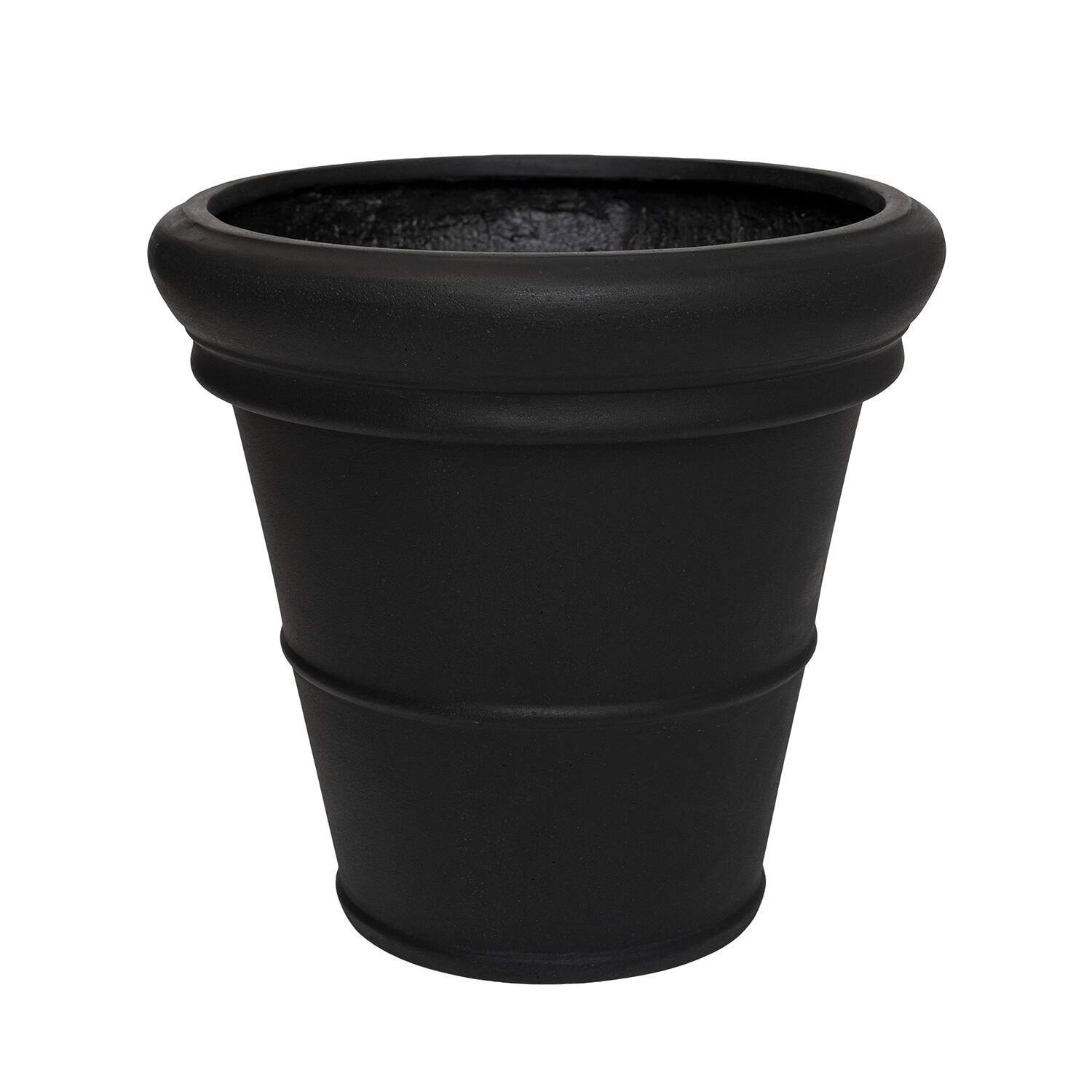Levně Pottery Pots Květináč Bucket Low Classic, barva černá, více velikostí - PotteryPots Velikost: S - ø 41 cm | v. 38 cm