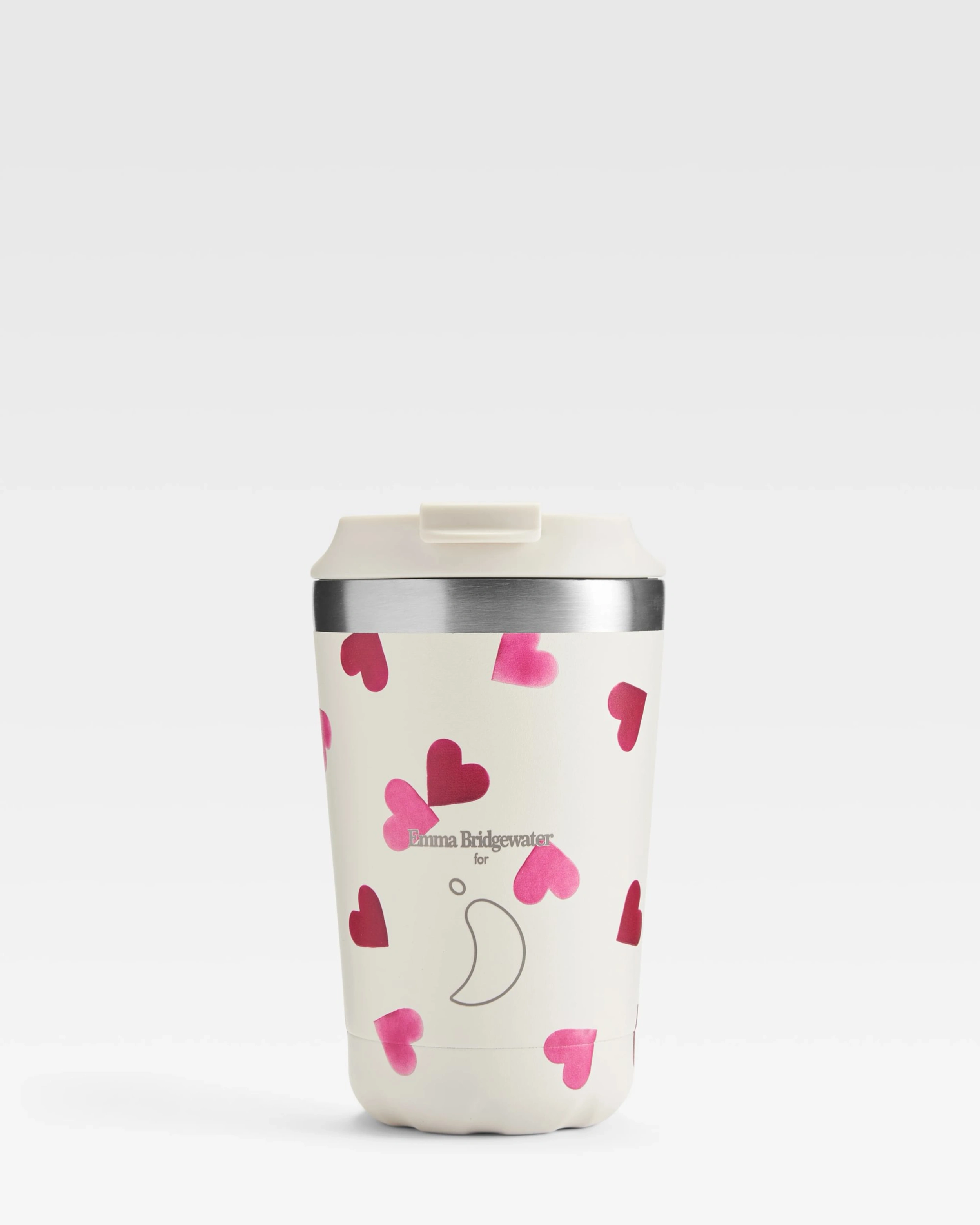 Termohrnek Chilly's Bottles - Pink Hearts 340ml, edice Emma Bridgewater/Original