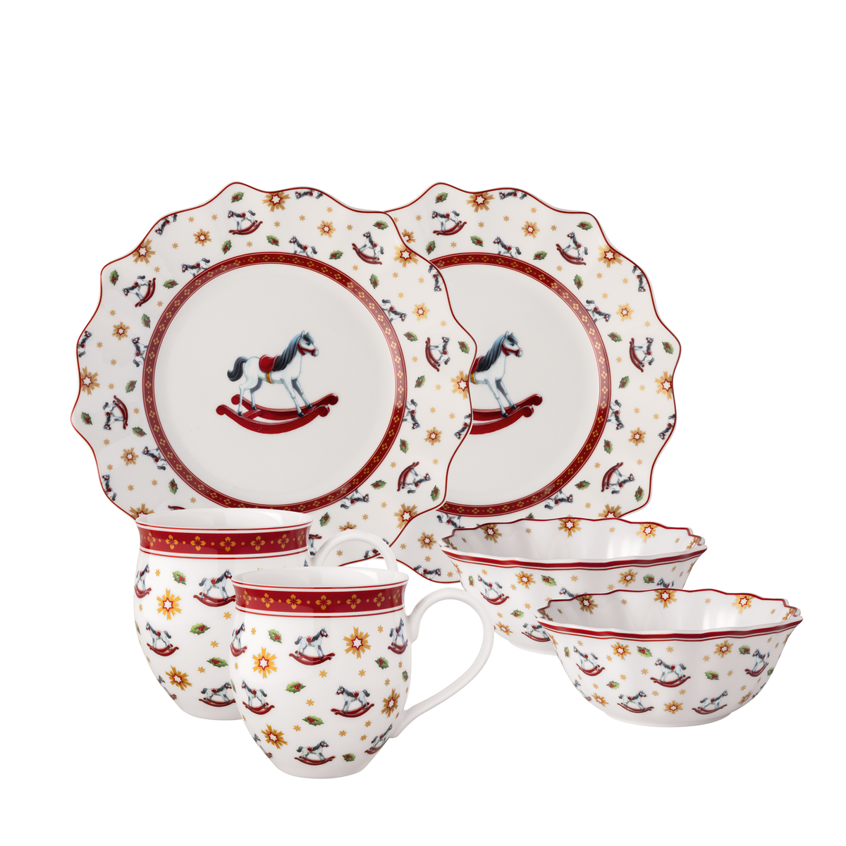 Snídaňový set pro 2 osoby, 6 ks, motiv Houpací kůň, kolekce Toy's Delight - Villeroy & Boch