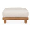 10417 Monocle outdoor modular footstool teak White fabric front cut HQ