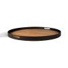 30003 Core outdoor tray teak round L side cut HQ