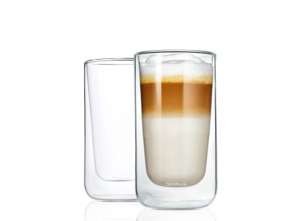 23745 1 set 2 ks termosklenic na latte macchiato nero blomus