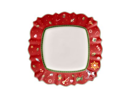 Čtvercový jídelní talíř, červený, 28.5 x 28.5 cm, kolekce Toy's Delight Villeroy & Boch 1