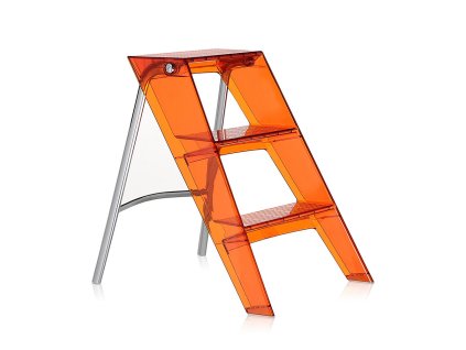 upper step ladder orange red