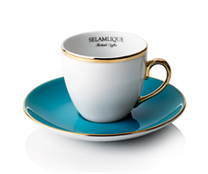 Turkish Coffee Serving Set 2 cups with saucers, turquoise - Selamlique