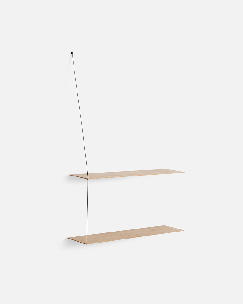 Polc "Stedge", 80 x 22 cm, 4 változat - Woud Variáns: világos tölgyfa termék 2. képe