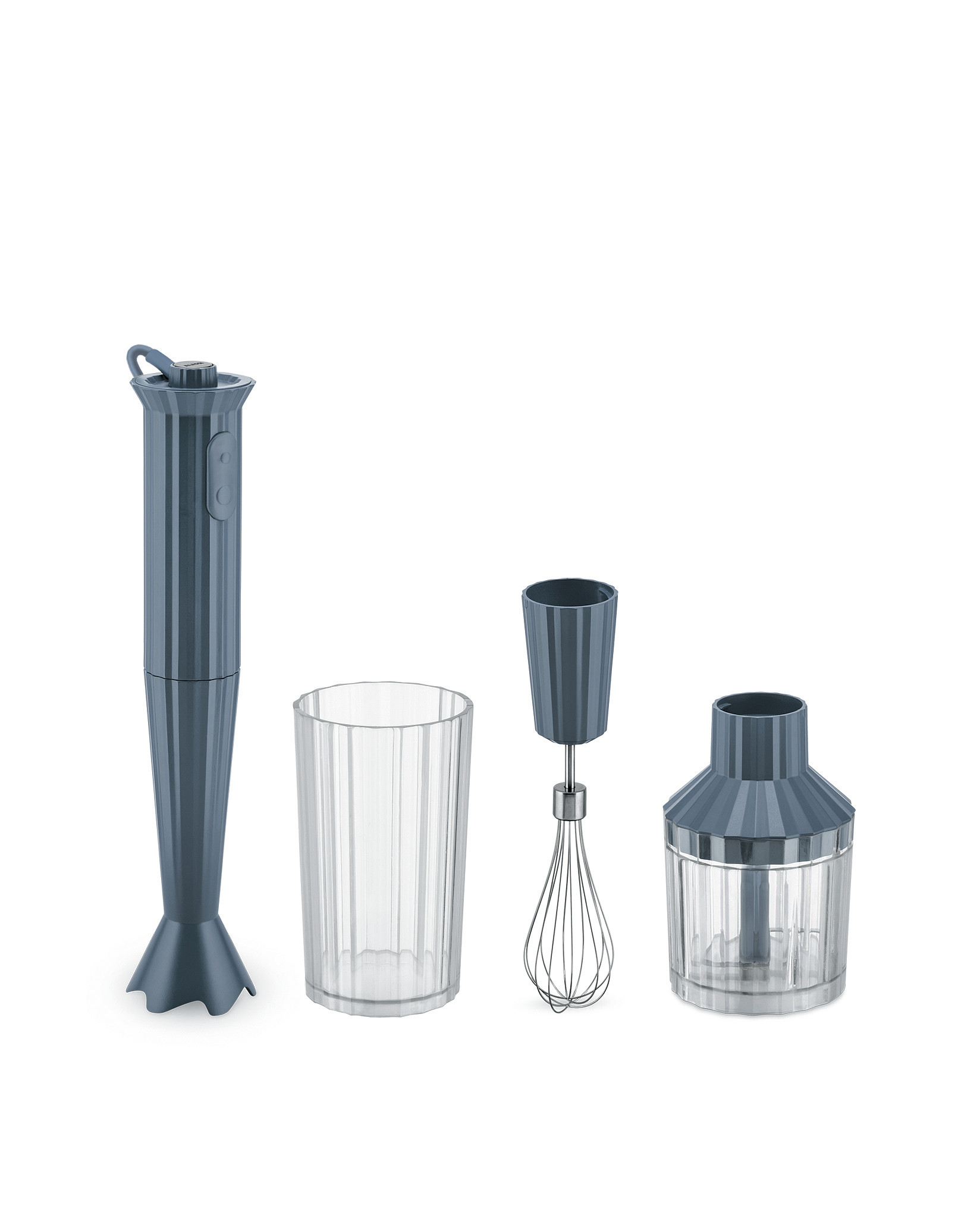 Plisse botmixer kiegészítőkkel, szürke, átm. 7 cm - Alessi akciós termékkép 1
