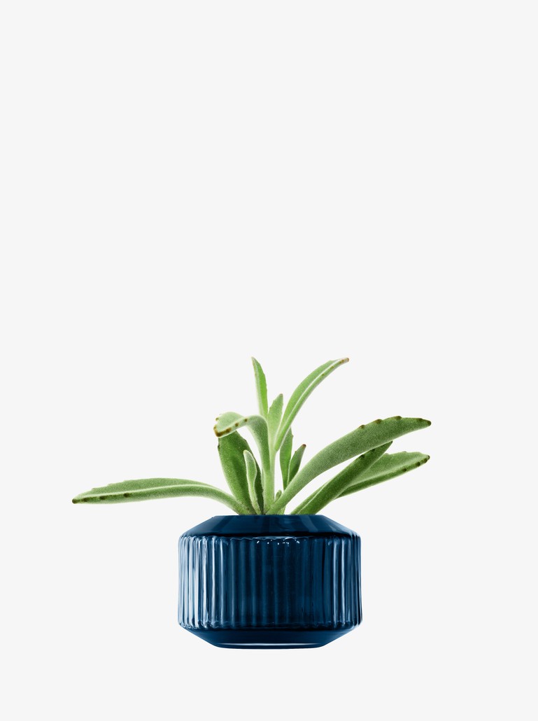 LSA International Tealámpa gyertyatartó/Rotunda váza, h 7 cm, zafír - LSA nemzetközi akciós termékkép 1
