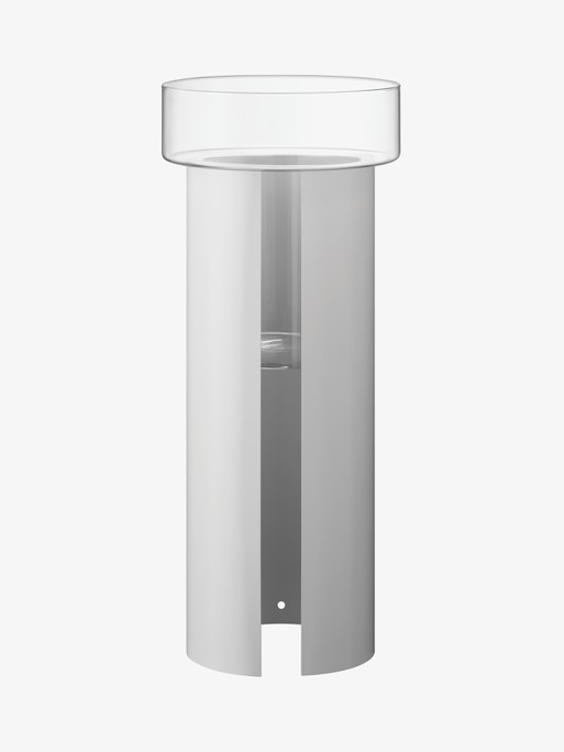LSA International Terrazza virágcserép, h 75 cm, Ø32 cm, átlátszó/krétás fehér - LSA nemzetközi akciós termékkép 1