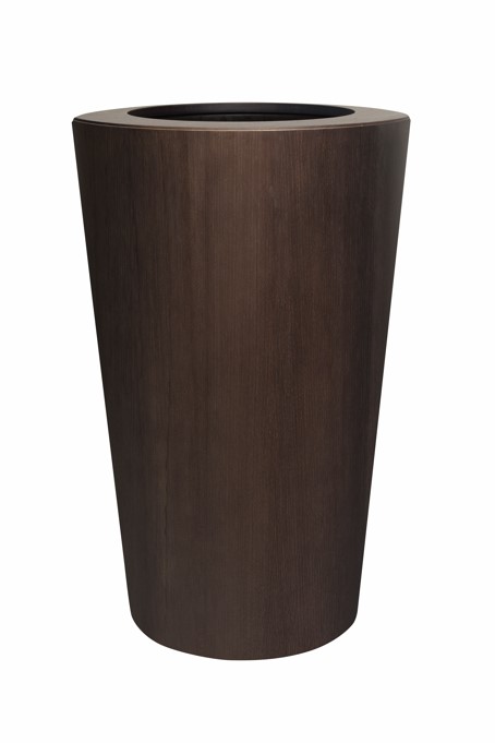 Fából készült önöntöző virágcserép ARC, magas, többféle változatban - Hobby Flower szín: sötét tölgy akciós termékkép 1